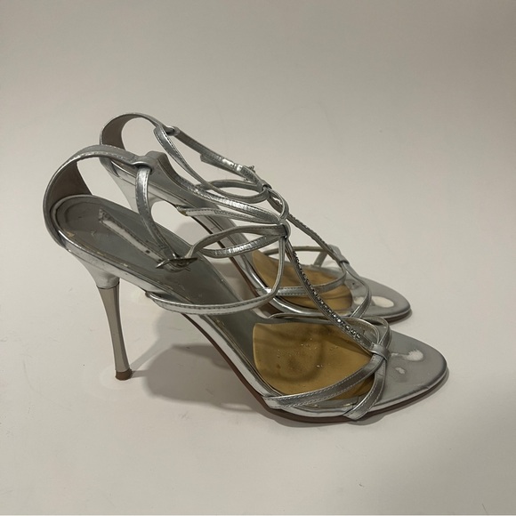 👠✨Silver High Heels with jewels, Size 38 - Picture 10 of 14